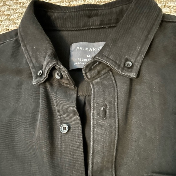 Washed Black Button Down Shirt - Picture 2 of 3